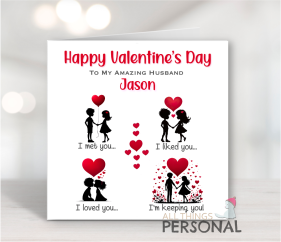 Personalised Valentine's Day Card - Our Love Story