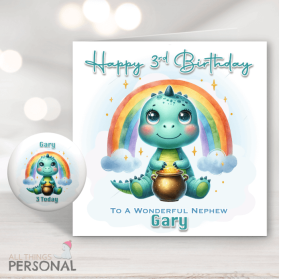 Personalised Dinosaur Birthday Card