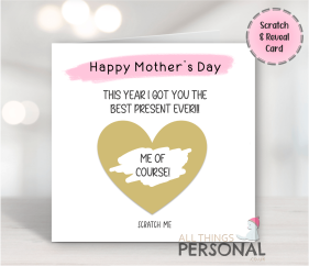 Scratch and reveal mothers day card