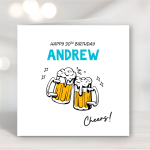 Cheers Beer Birthday Card