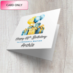 Blue Gifts Birthday Card
