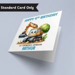Digger Birthday Card Only