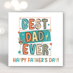 Best Dad Ever Fathers Day Card