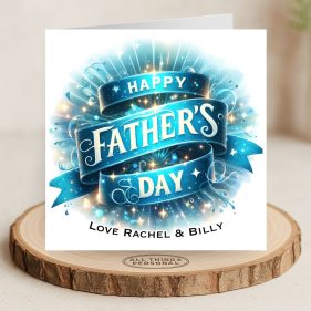 Blue Fathers Day Card