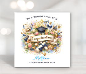 Blue Graduation Card