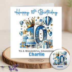 The Big Blue 10 Birthday Card