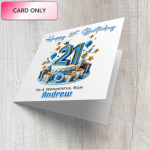 Blue Vibes 21st Birthday Card Only