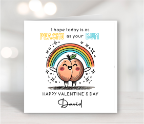 Peachy Bum Valentines Day Card