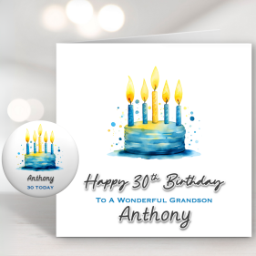 A Birthday Full of Light Card & Button Badge Main