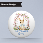 Blue Sweet Bunny Easter Badge