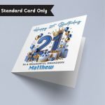 Blue Vibes 21st Birthday Card Only