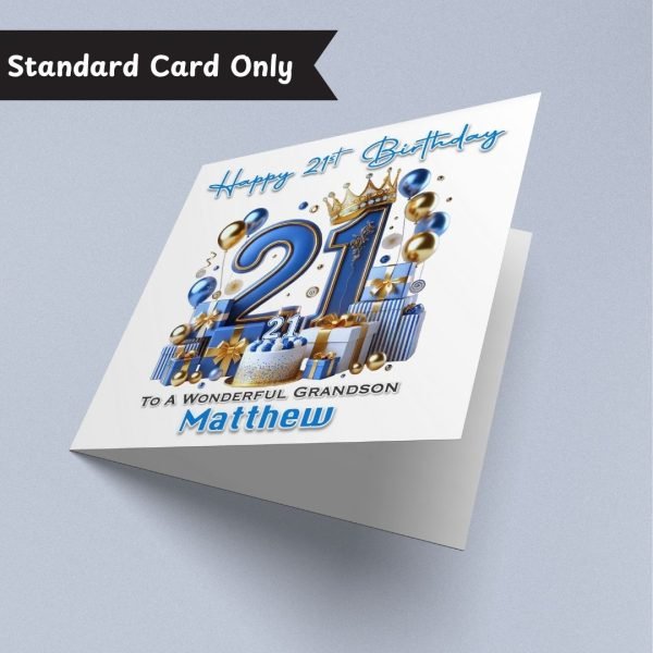 Blue Vibes 21st Birthday Card Only