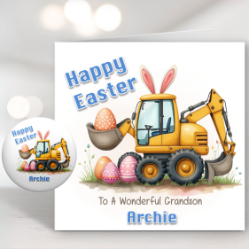 Yellow Digger Easter Card