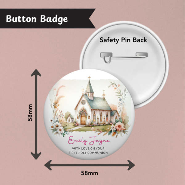 A Blessed First Communion Badge Info