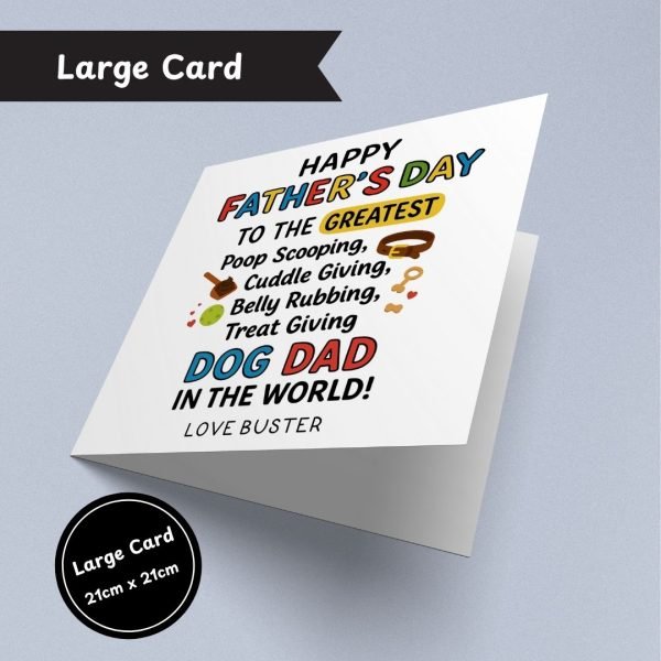 Best Dog Dad Large Card
