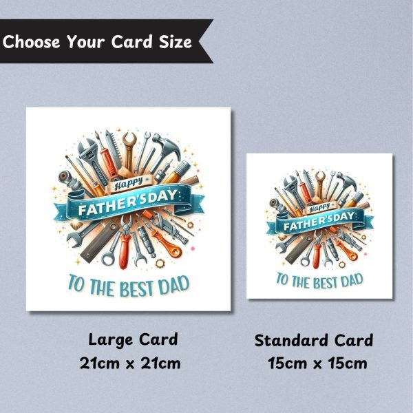 DIY fathers day card sizes