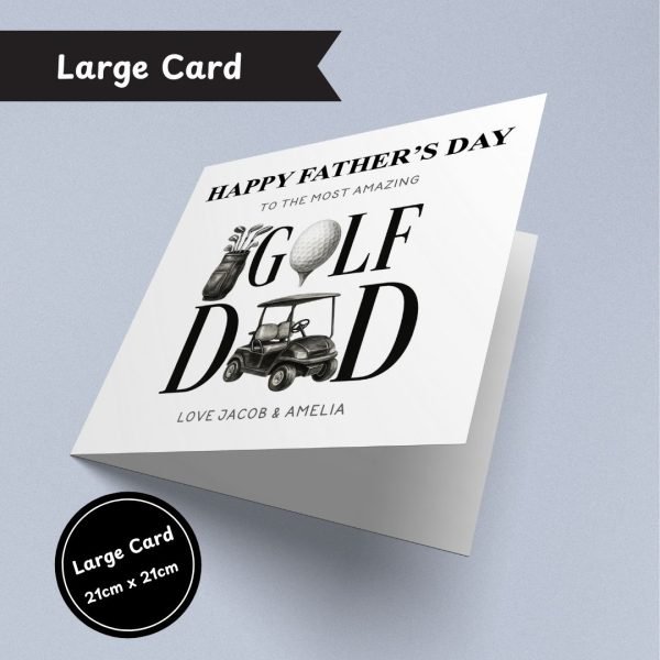 Golf Dad Father's Day Large card