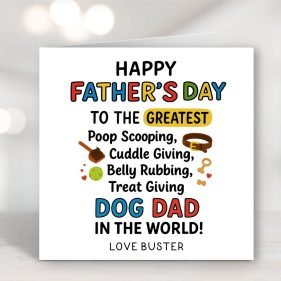 The Best Dog Dad Card Main
