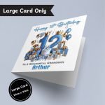 Blue Vibes 12th Birthday large Card Only