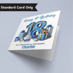 Blue Vibes 18th Birthday Card Only