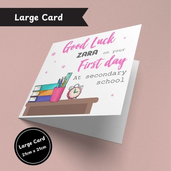 First Day At Secondary School large card