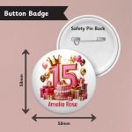 Pink Vibes 15th Birthday badge info