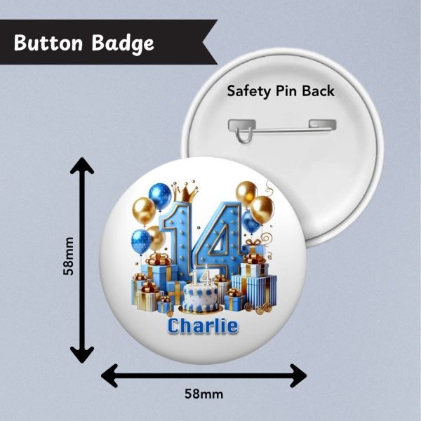 Blue Vibes 14th Birthday Badge Info