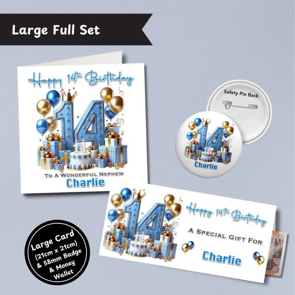 Blue Vibes 14th Birthday Large Full Set