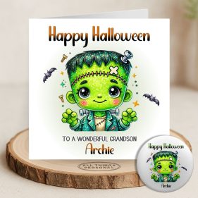 Frankie Fun Halloween Card & Badge