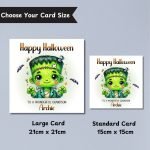 Frankie Fun Halloween Card Sizes