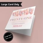 Pastel Wishes 21st Birthday Large Card Only