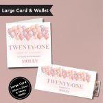 Pastel Wishes 21st Birthday Large Card & Wallet