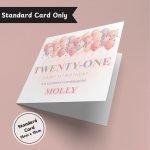 Pastel Wishes 21st Birthday Standard Card Only