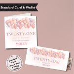 Pastel Wishes 21st Birthday Standard Card & Wallet