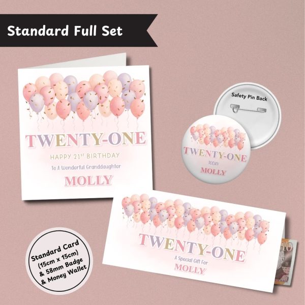 Pastel Wishes 21st Birthday Standard Full Set