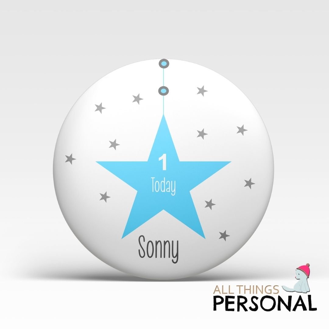 Blue Twinkle Twinkle Birthday Star Badge Blue Twinkle Twinkle Birthday Star Badge
