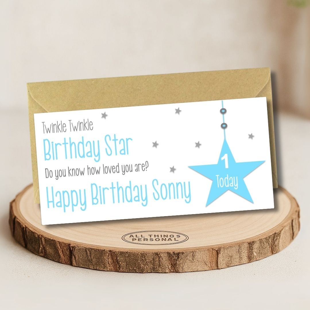 Blue Twinkle Twinkle Birthday Star Money Wallet Blue Twinkle Twinkle Birthday Star Money Wallet