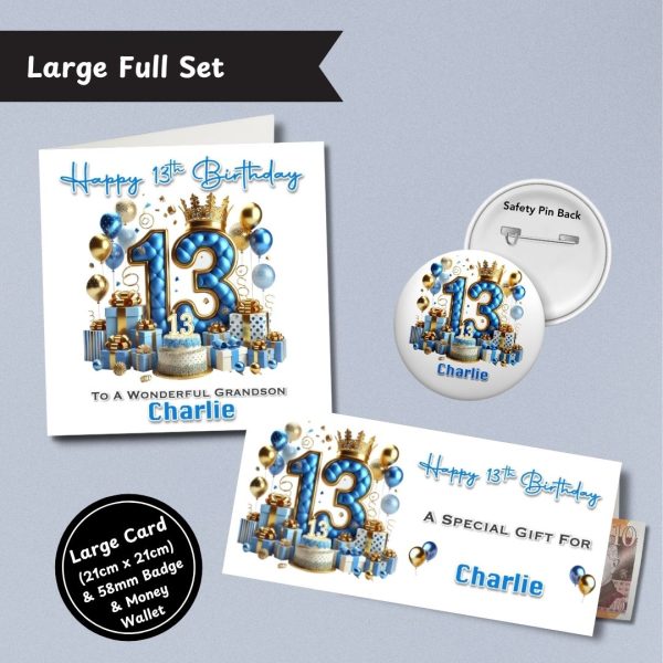 Blue Vibes 13th Birthday Large Full Set