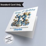 Blue Vibes 13th Birthday Standard Card Only