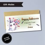 Cute Ghost Halloween Money Wallet Card with Envelope