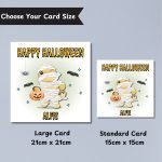 Cute Mummy Halloween Card Sizes