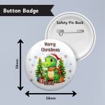 Dinosaur Christmas Badge Info