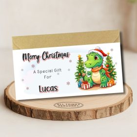 Dinosaur Christmas Money Wallet