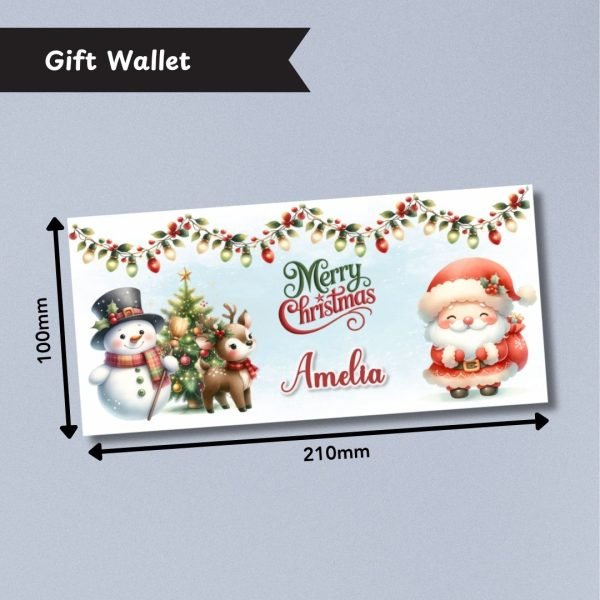 Festive Times Christmas Money Wallet Money Wallet Card Dimensions