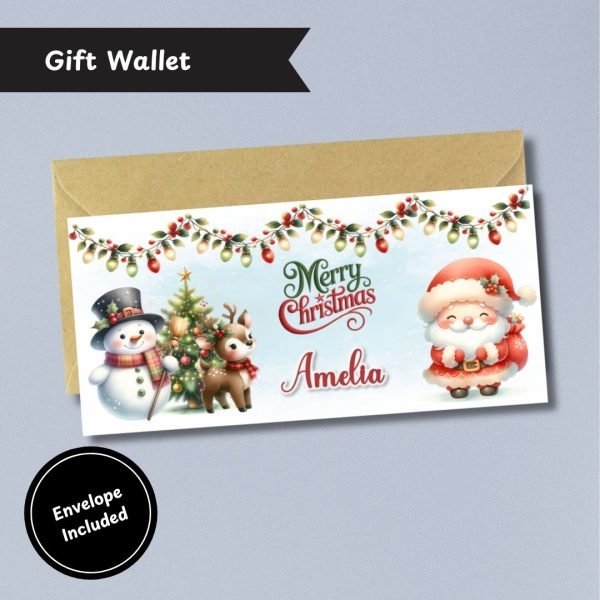 Festive Times Christmas Money Wallet Money Wallet Card with Envelope