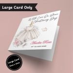 Girls Christening Large Card Only