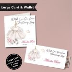 Girls Christening Large Card & Wallet