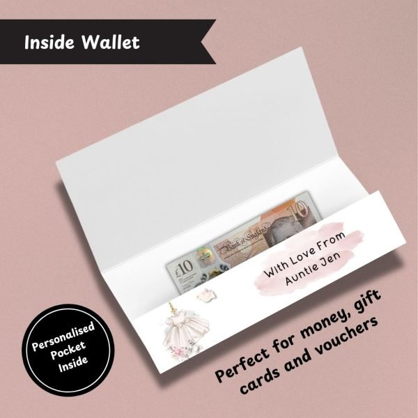 Girls Christening Money Wallet Inside