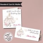 Girls Christening Standard Card & Wallet