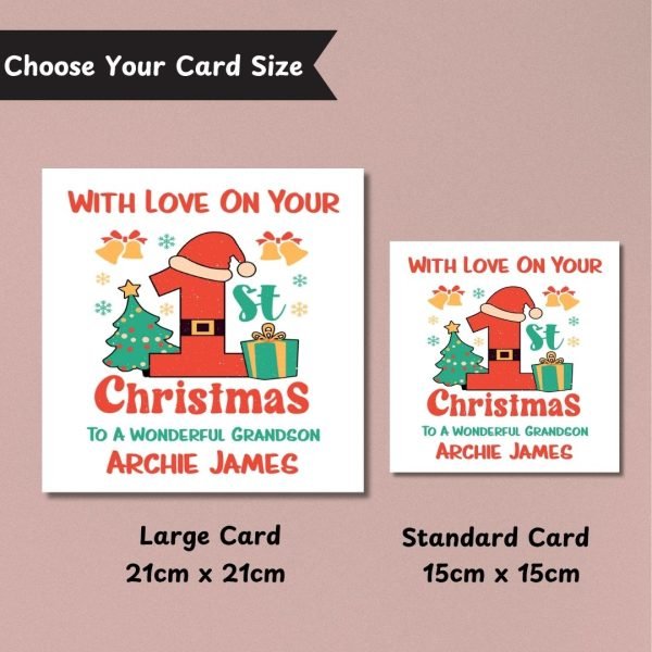 On Your First Christmas Card Sizes